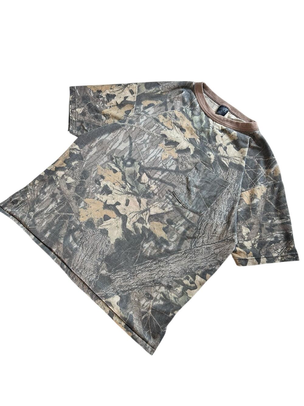 Vintage 90s Camo T-Shirt Streetwear Ace Sportswear XL, Retro Hunting Grunge Tee